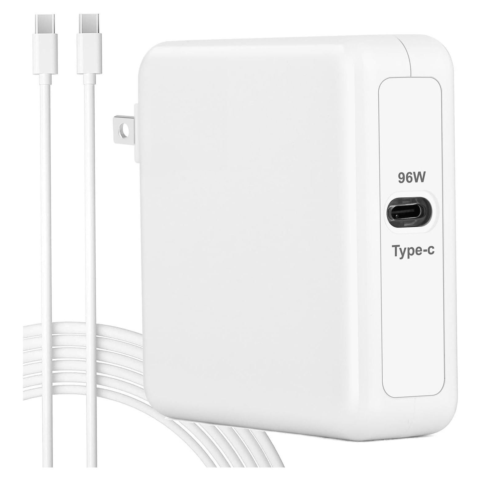 Cargador USB-C 96W DHMXDC para MacBook Pro/Air, Blanco