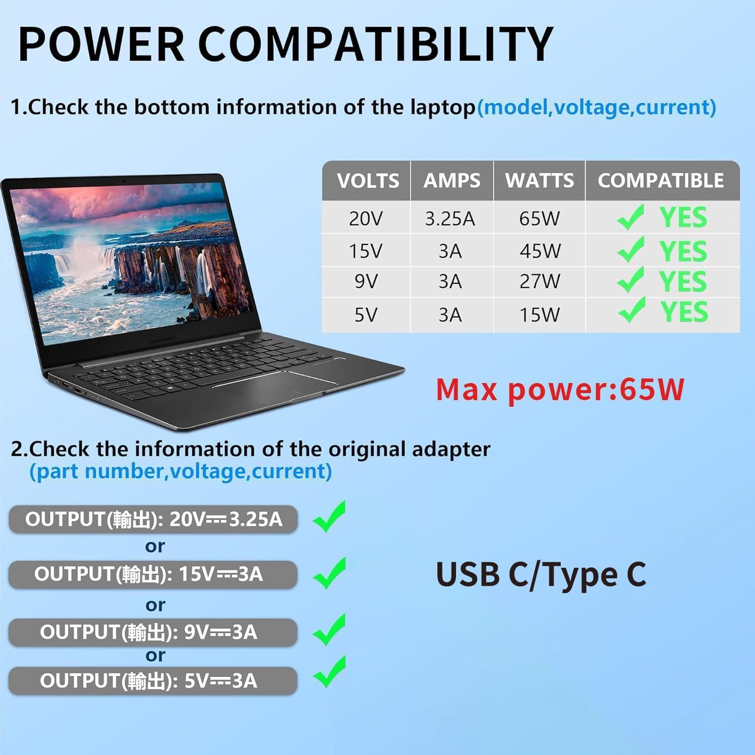 Cargador USB-C 65W Aimusen para Asus ZenBook y ExpertBook
