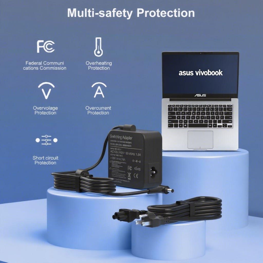 Cargador de Laptop 90W Asus Vivobook y ExpertBook 19V 4.74A