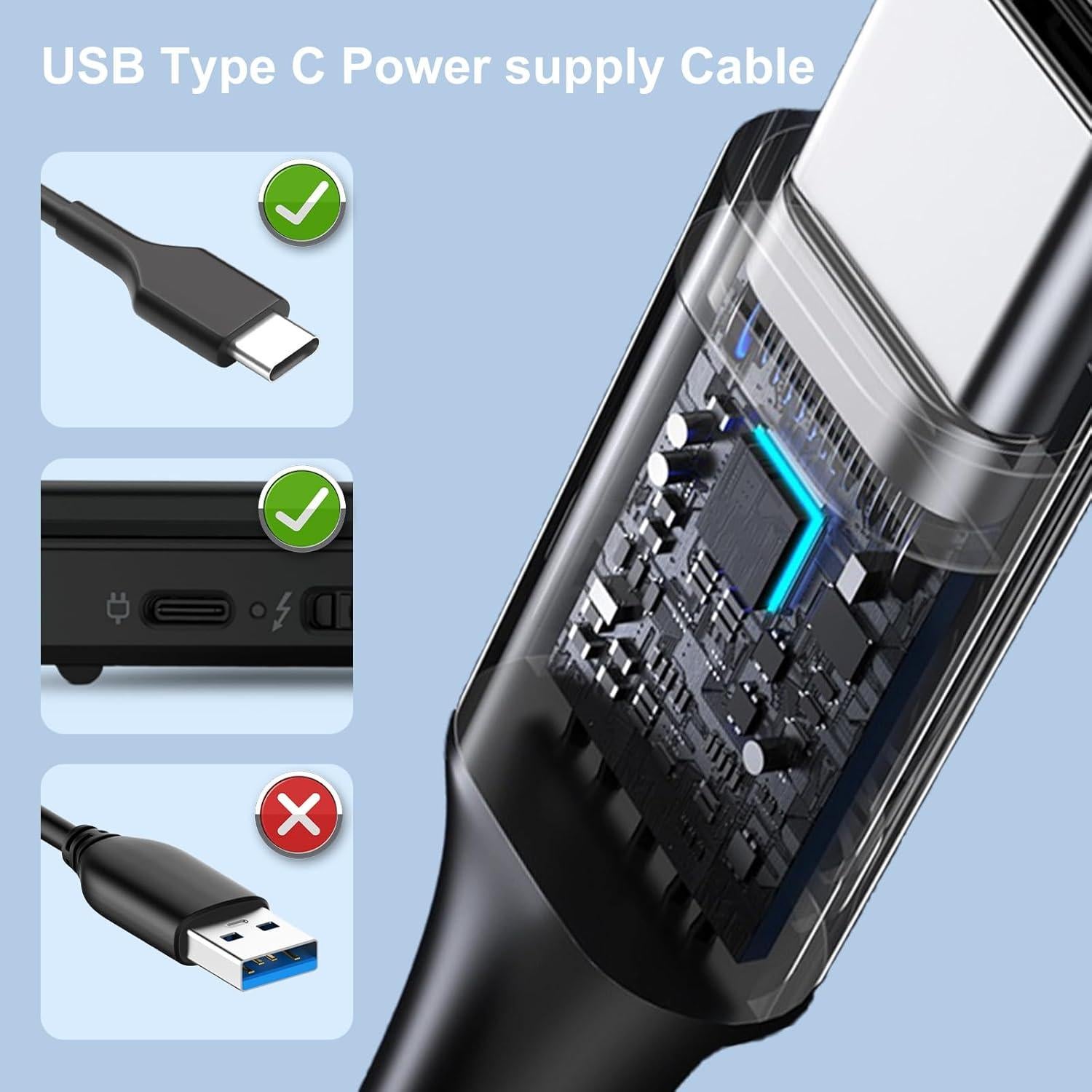 Cargador USB-C 65W LQM para Asus ZenBook y Chromebook