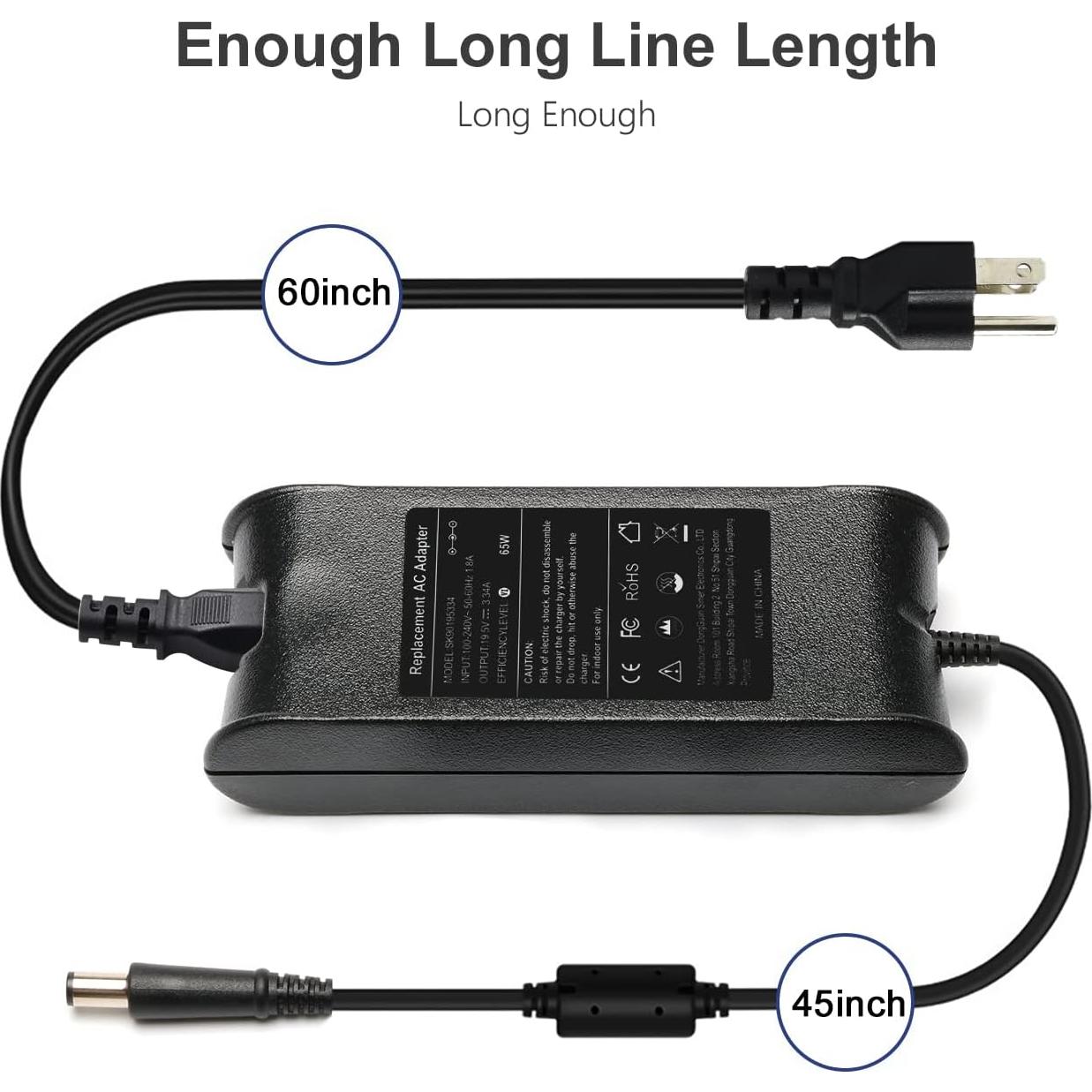 Cargador de Laptop Tinkon 65W 19.5V 3.34A Compatible Dell