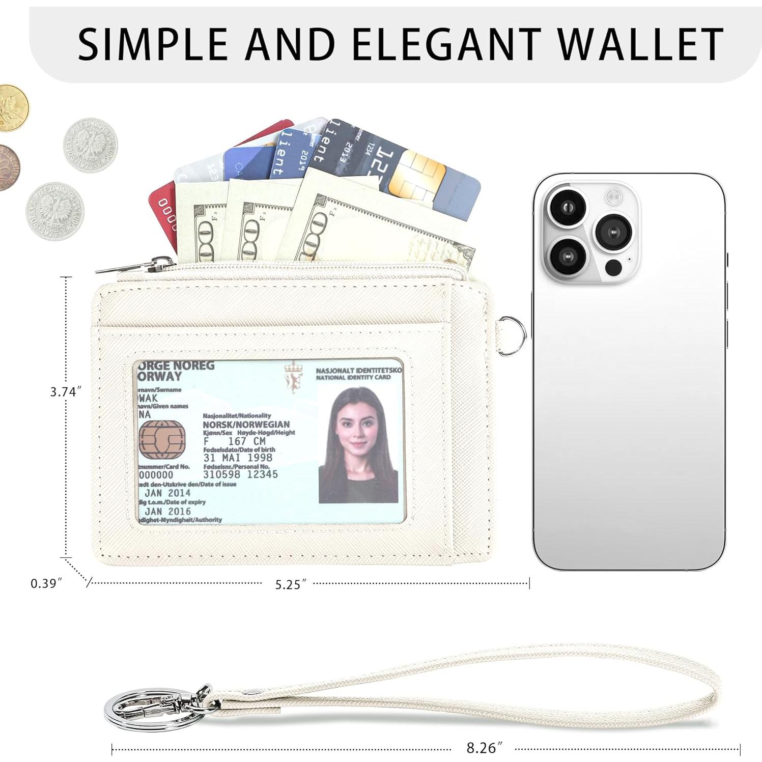 Cartera SEAVILIA Mujer RFID Compacta Beige con Llavero