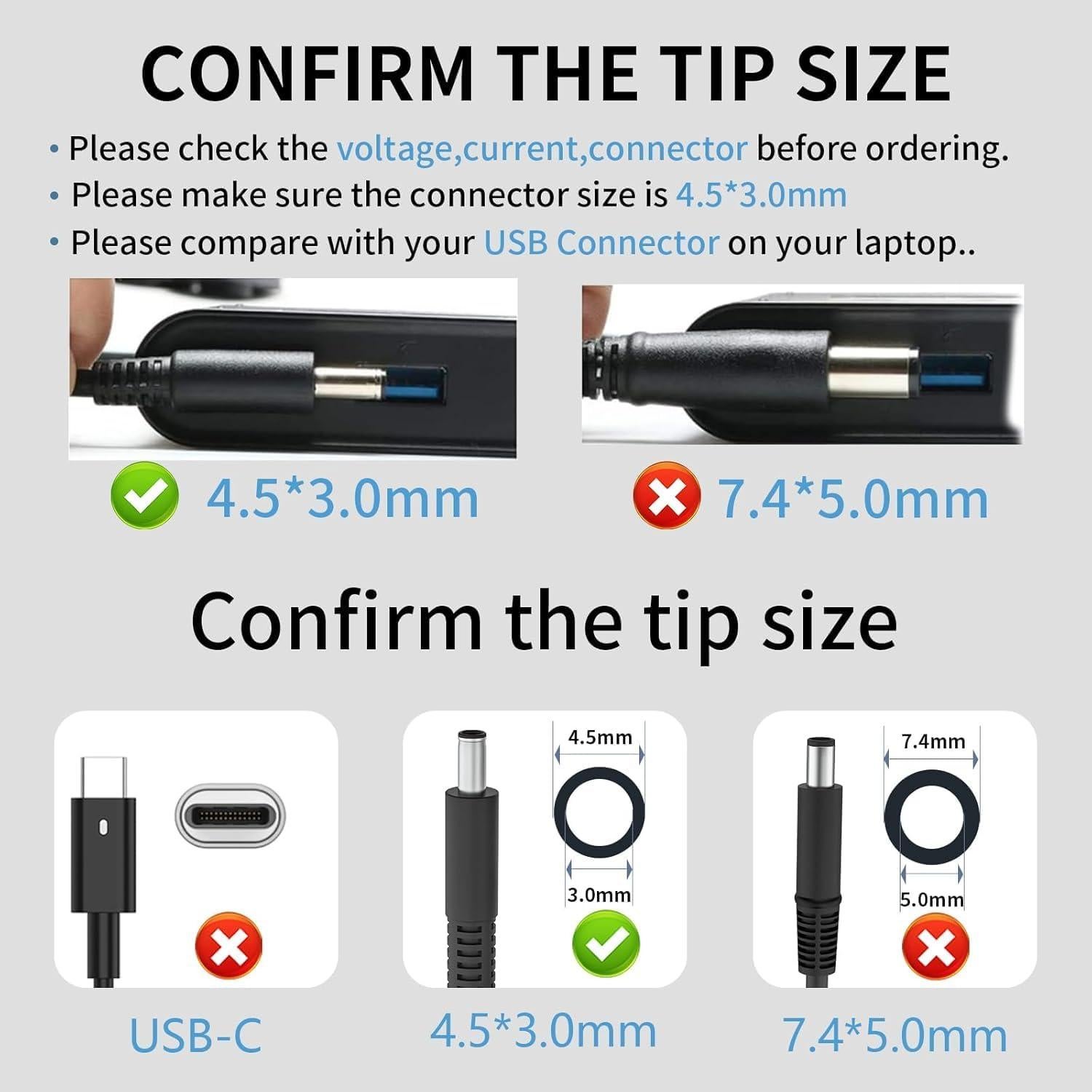 Cargador de Laptop 65W Dell Inspiron 13 14 15 17 3000 5000