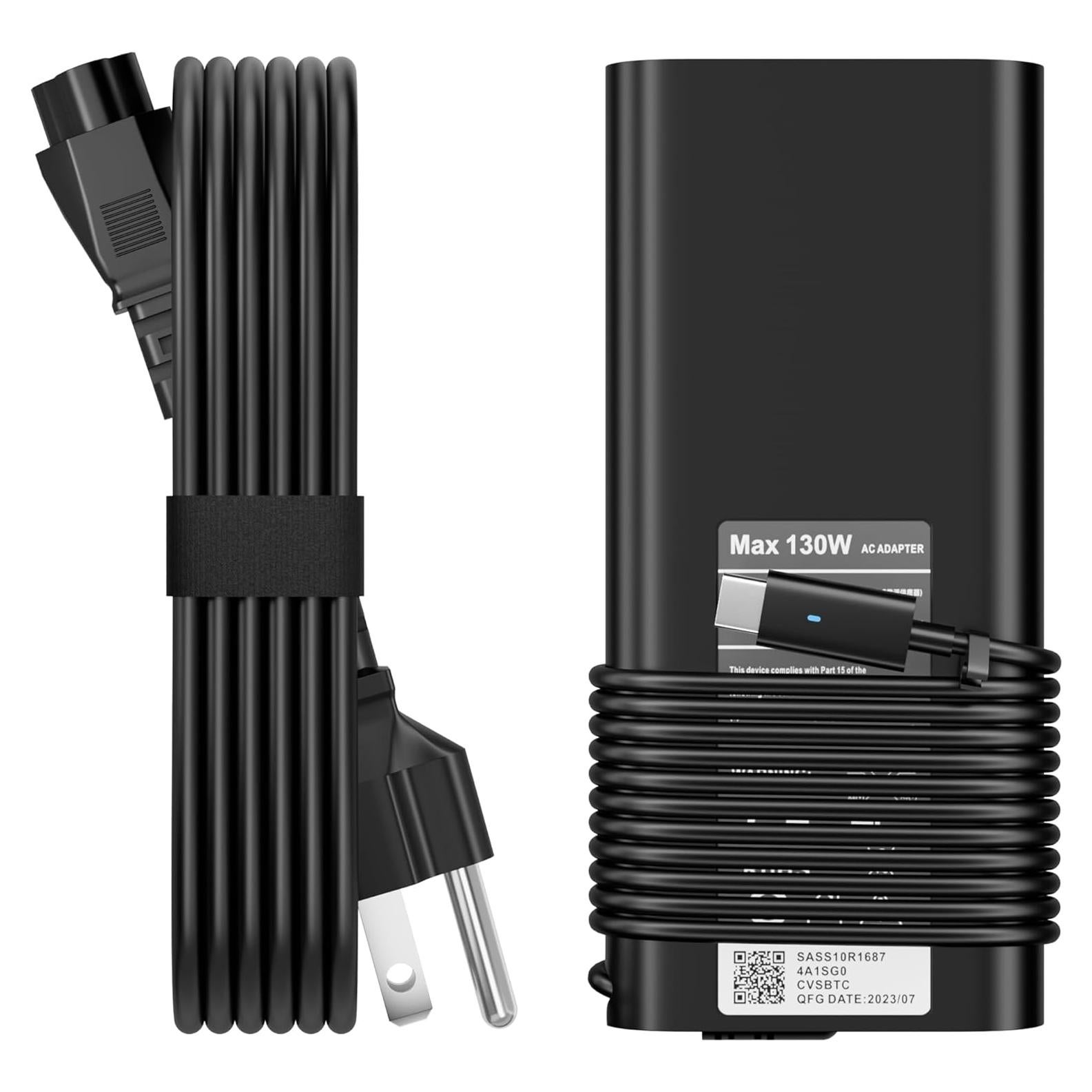Cargador Dell 130W USB-C Delgado para XPS 15 2-en-1 y Precision
