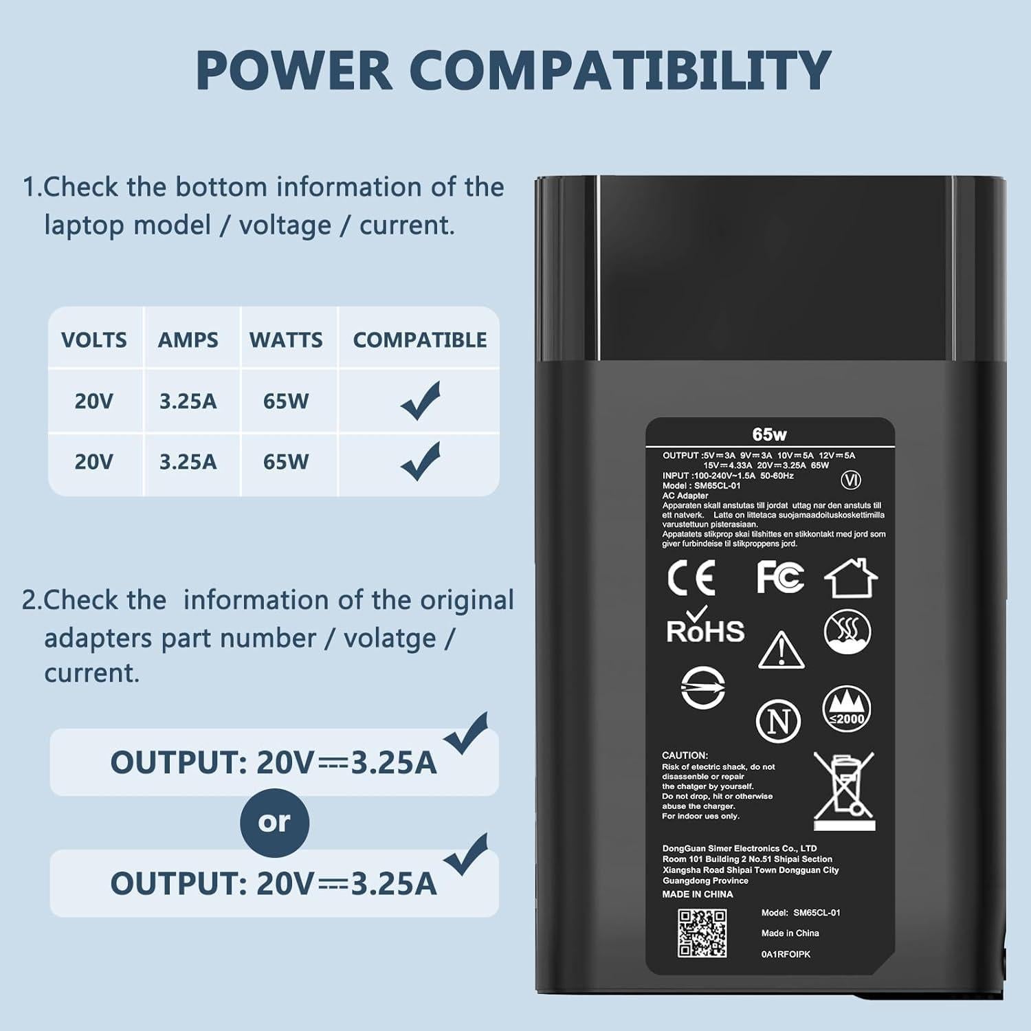 Cargador USB C 65W ELECBRAiN para Laptop HP Spectre Envy