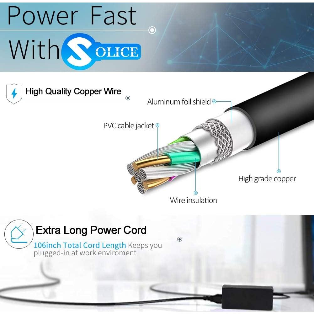 Cargador portátil SOLICE 65W compatible con HP G1 G2 725 840 850