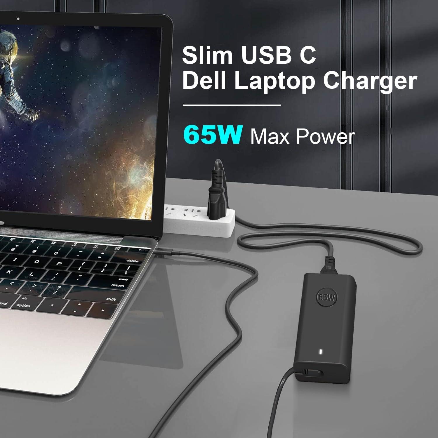 Cargador USB-C 65W Dell Adaptador de Corriente para Laptop