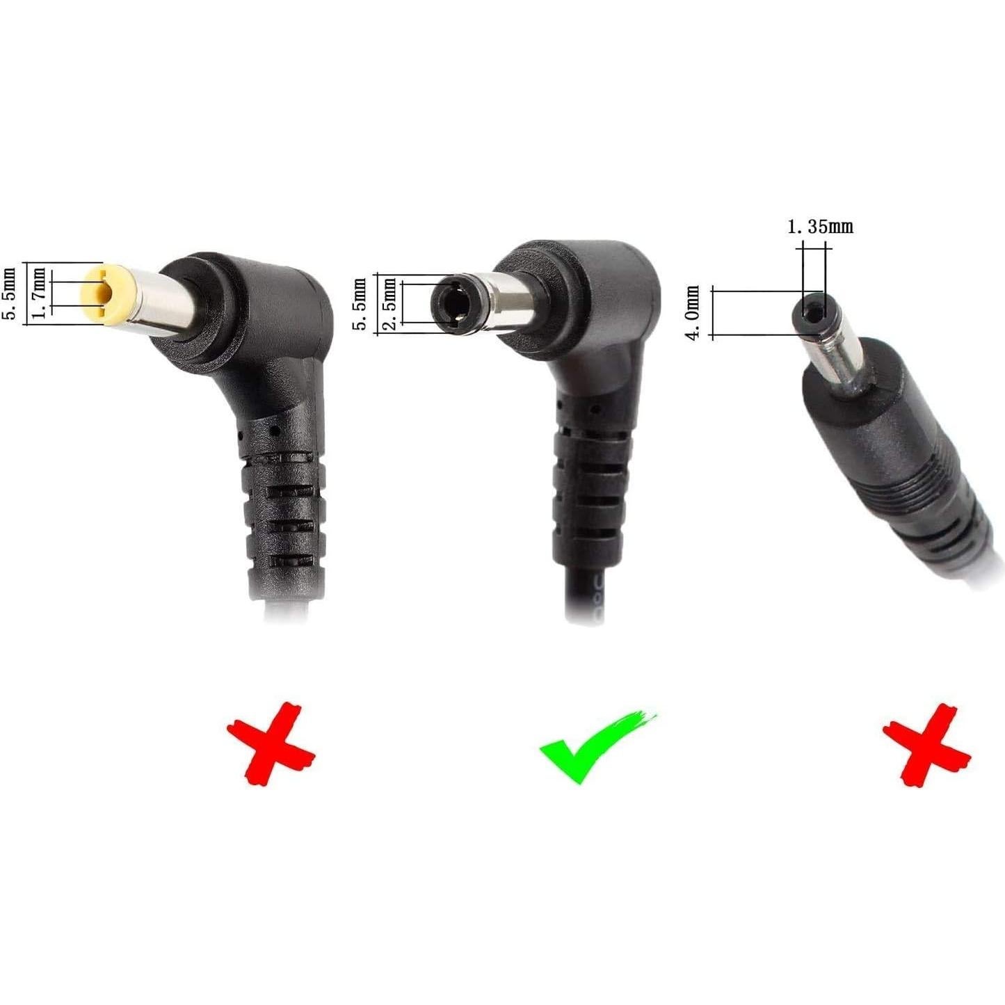 Adaptador de CA DTK 19V 3.42A 65W para Laptops Asus y Toshiba