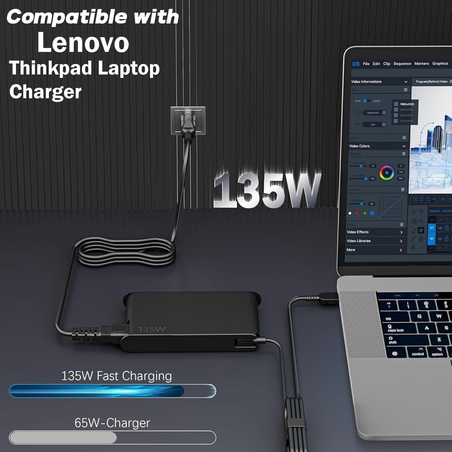 Cargador SLE-TECH 135W para Portátil Lenovo IdeaPad