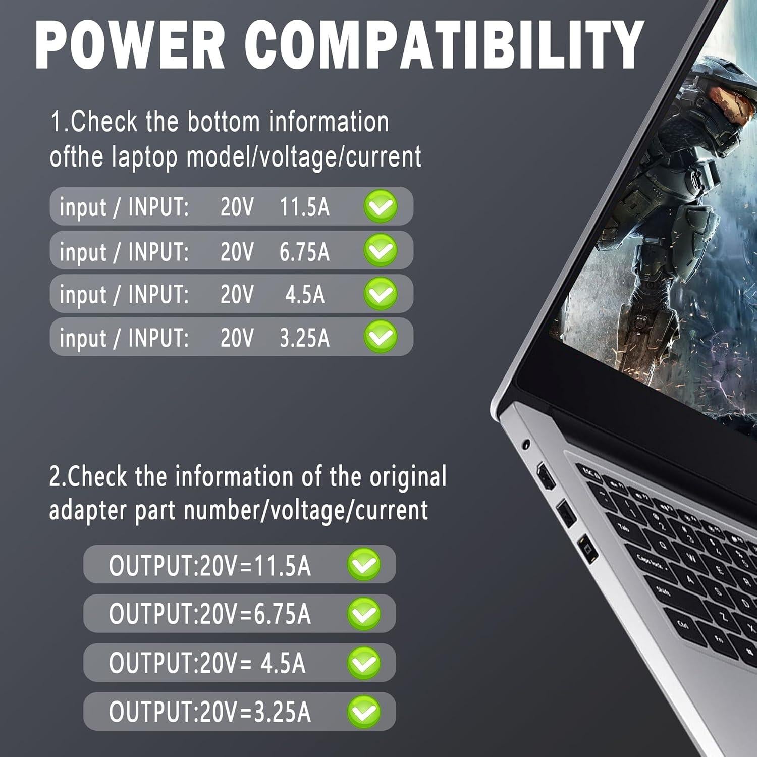 Cargador SLE-TECH 135W para Portátil Lenovo IdeaPad