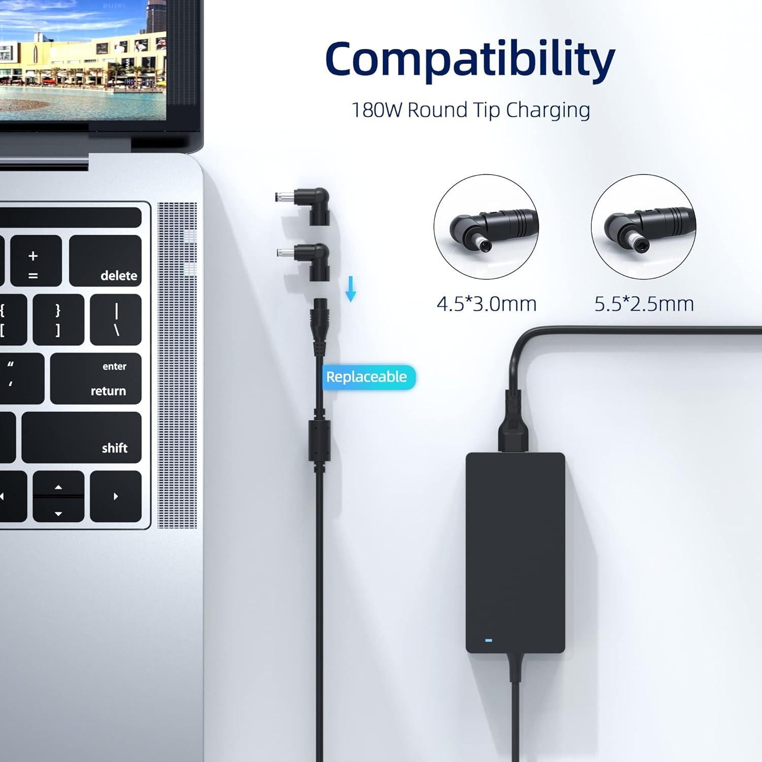 Cargador 180W Nicpower para Laptops MSI - Adaptador Rápido