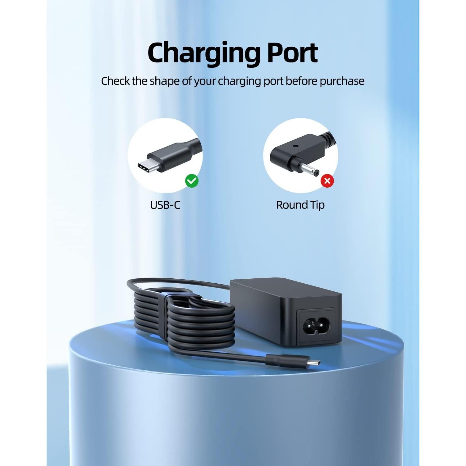 Cargador Universal USB Tipo C 45W Superer para Laptops