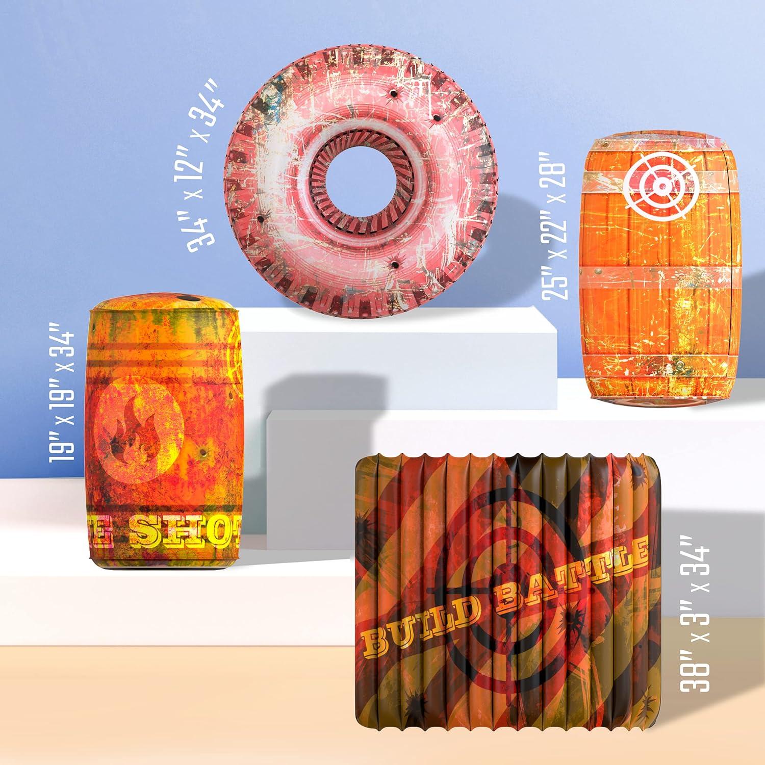 Bunkers Inflables Skywin - 4 Obstáculos para Laser Tag