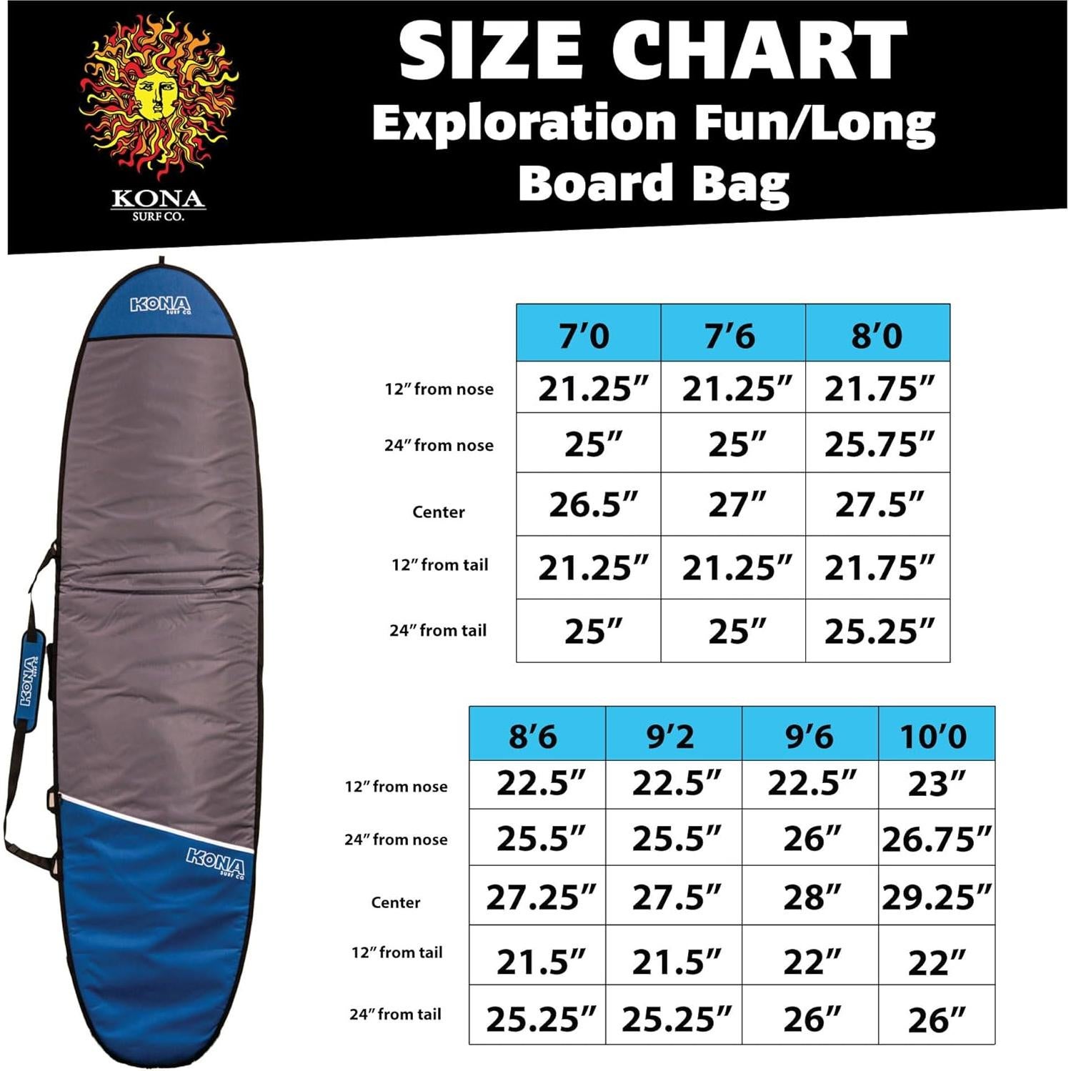 Bolsa de Surf KONA 10ft Acolchada Impermeable UV