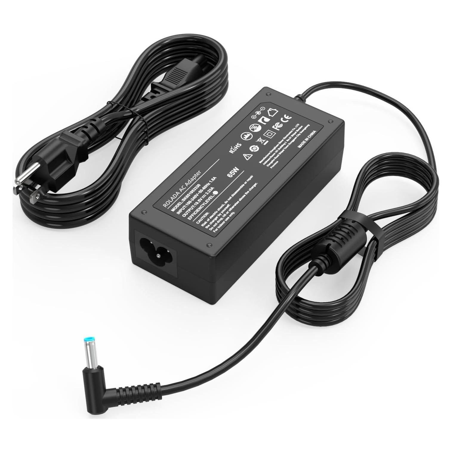 Cargador de Laptop ROLADA 65W Compatible con HP Modelo 15