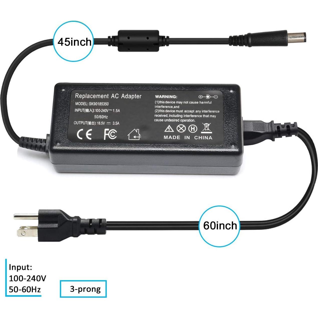 Cargador de Laptop 65W DONG GUAN SK90185350 18.5V 3.5A