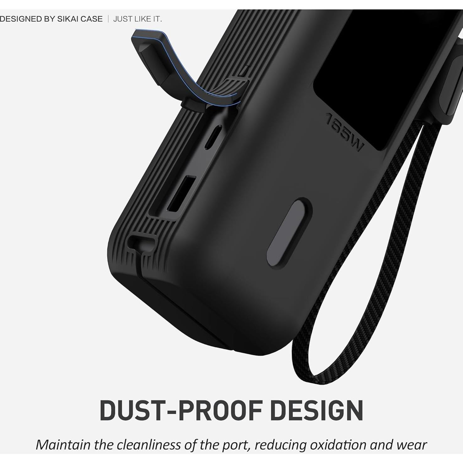 Funda de Silicona SIKAI para Banco de Poder Anker 165W Negro