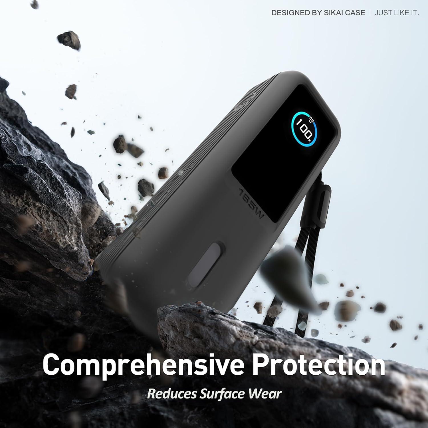 Funda de Silicona SIKAI para Banco de Poder Anker 165W Negro