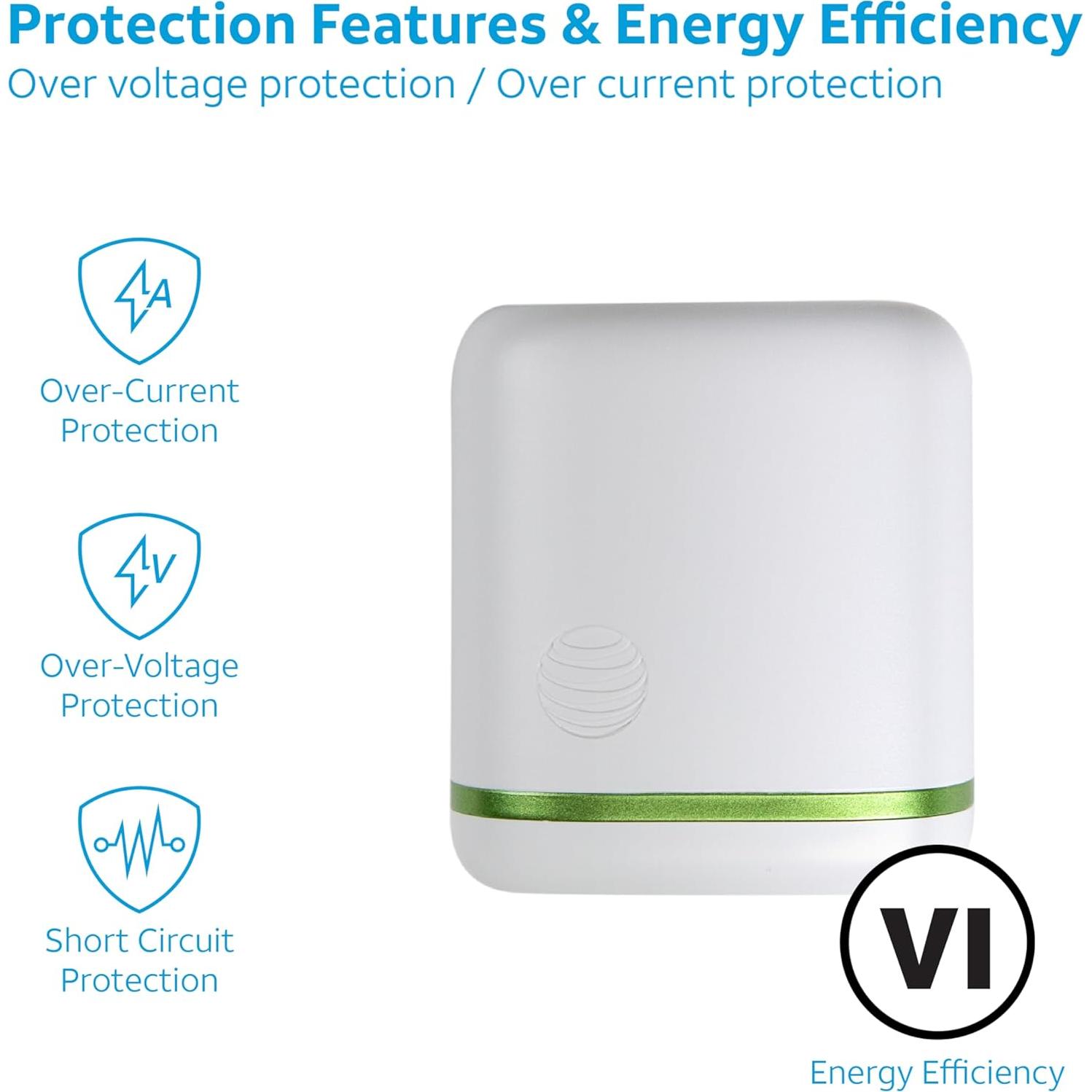 Cargador de pared USB-C AT&T 30W con carga rápida - Blanco