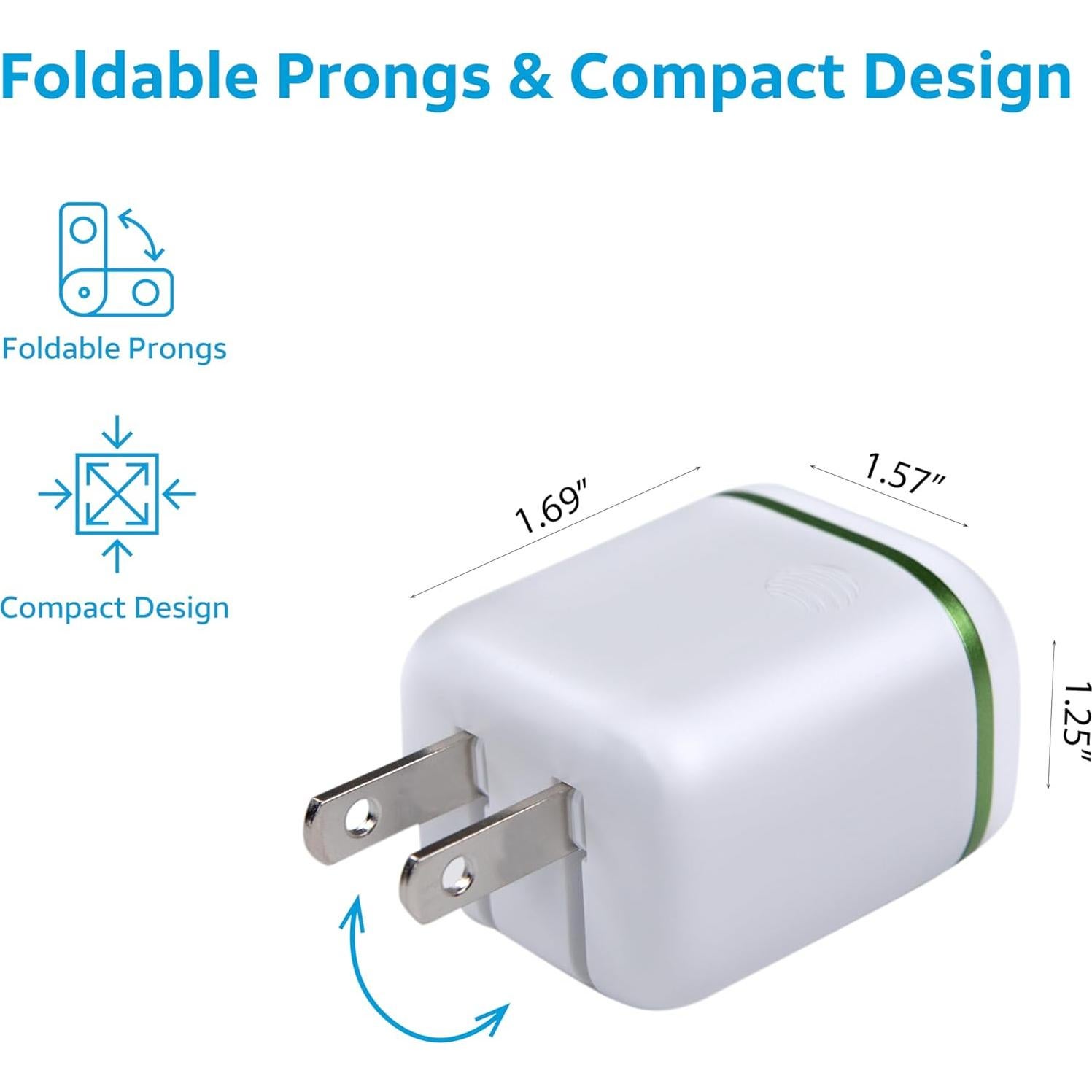 Cargador de pared USB-C AT&T 30W con carga rápida - Blanco
