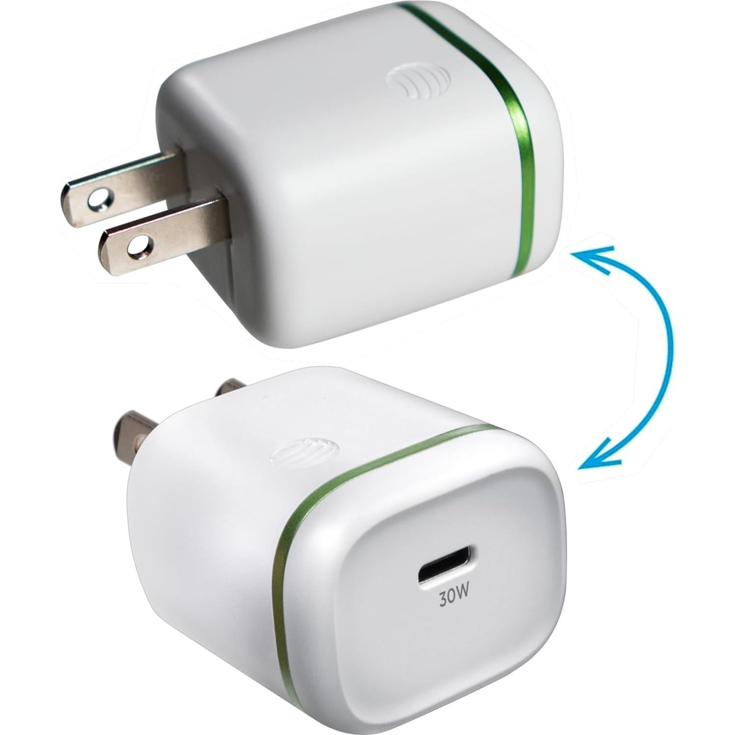 Cargador de pared USB-C AT&T 30W con carga rápida - Blanco