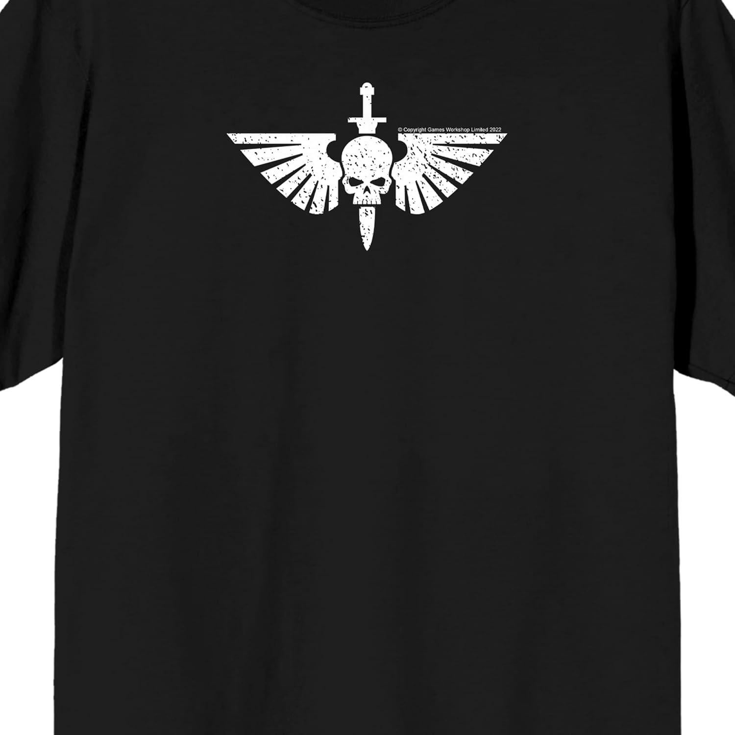 Camiseta Gráfica Negra Warhammer 40000 Hombre Talla Grande