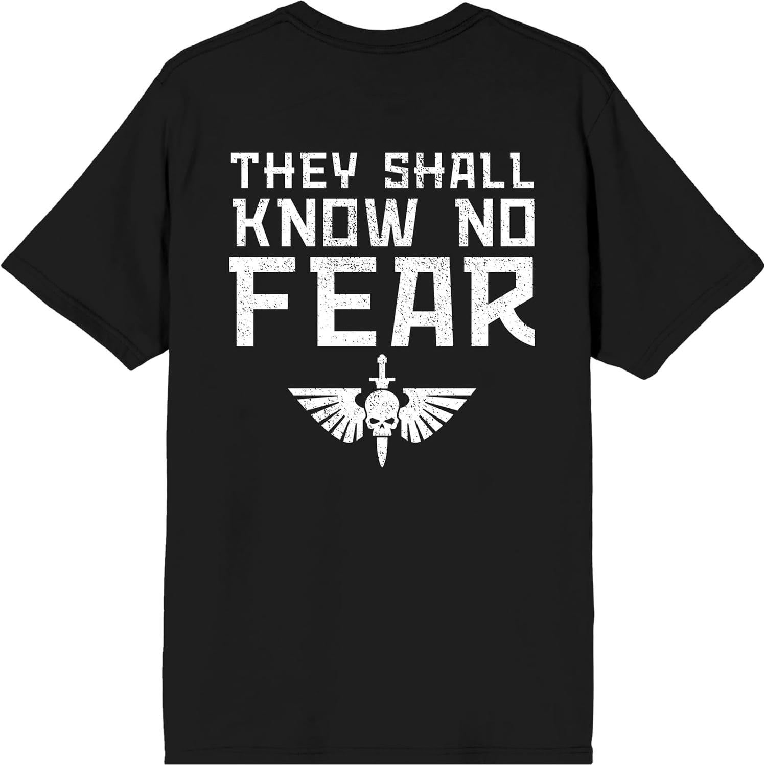 Camiseta Gráfica Negra Warhammer 40000 Hombre Talla Grande