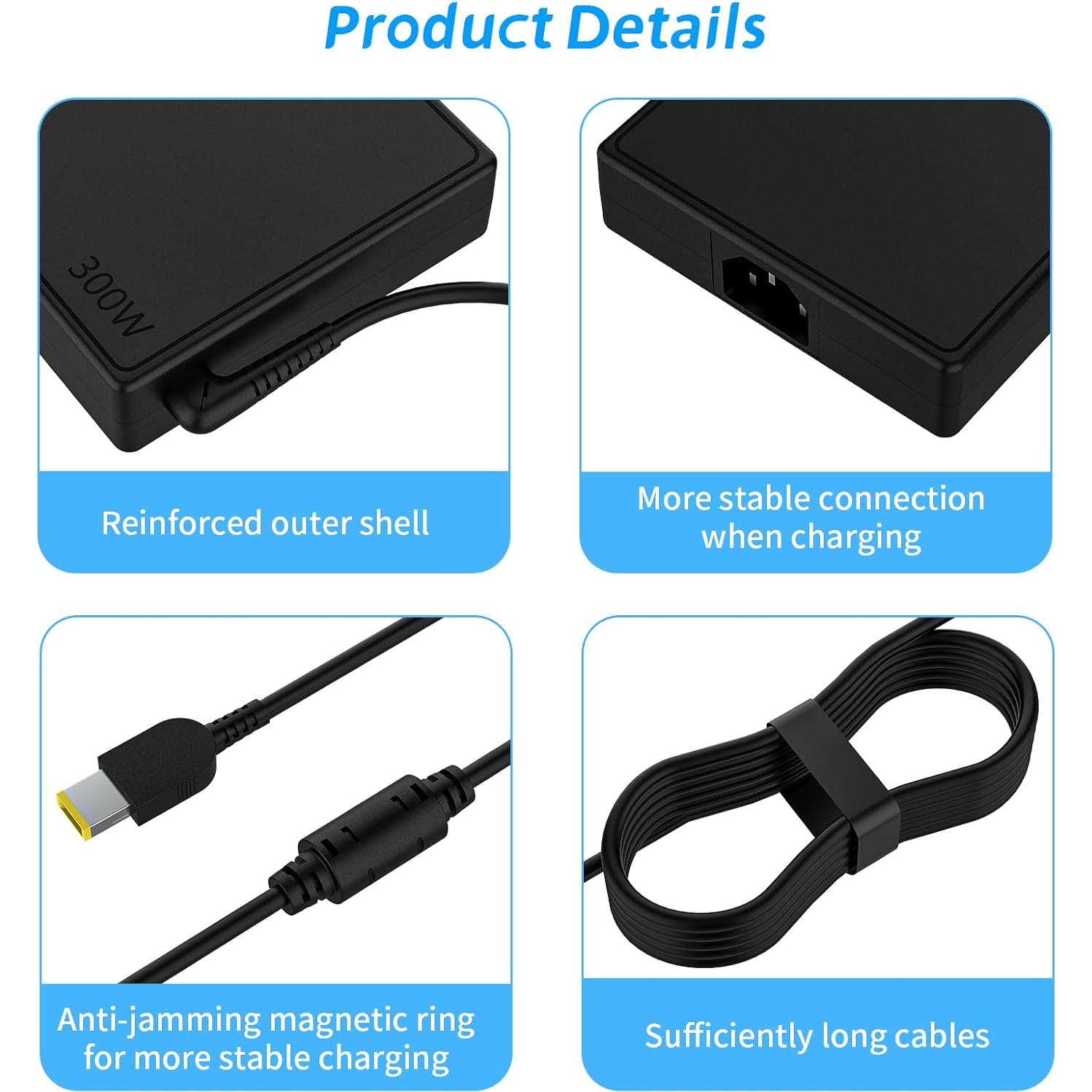 Cargador de Laptop 300W 20V 15A Lenovo Legion ADL300SDC3A