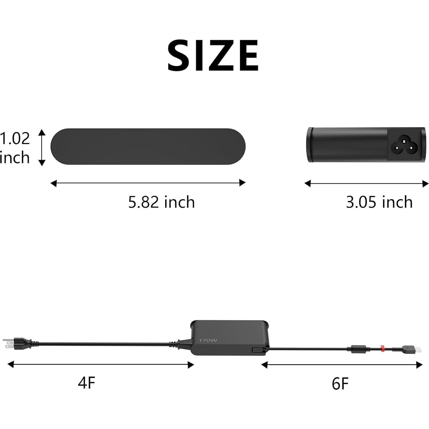 Cargador de Laptop DONGERDI 170W Compatible con Lenovo ThinkPad