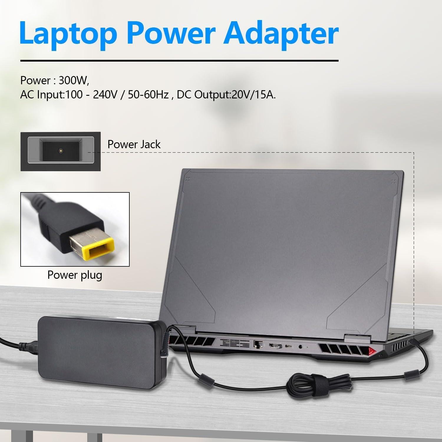 Cargador de Laptop Lenovo 300W 20V 15A Adaptador AC