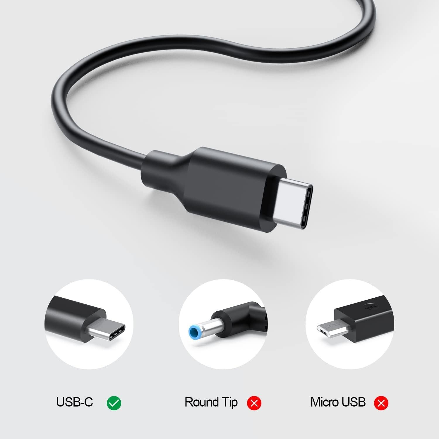 Cargador Rápido DEXPT 45W USB C Compatible HP Chromebook