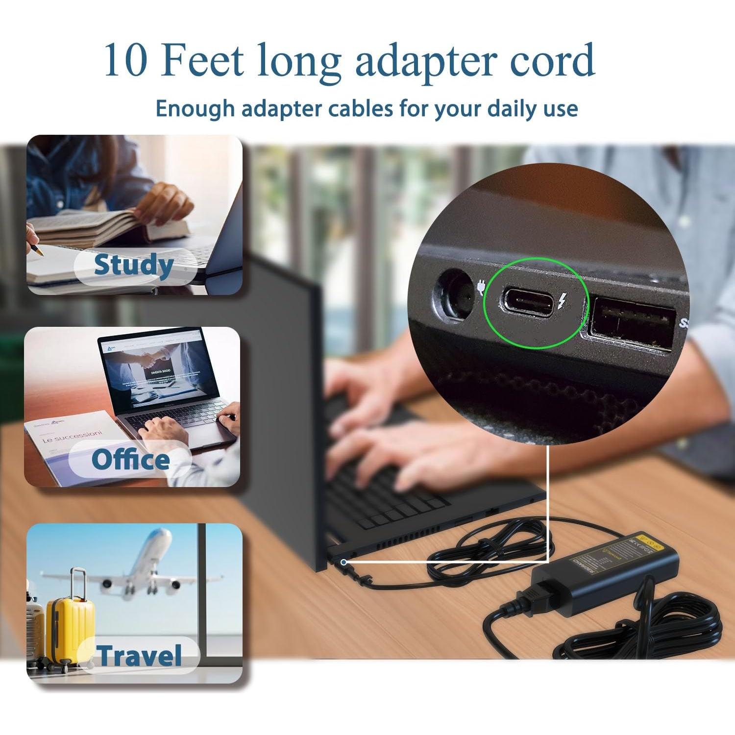 Cargador USB-C 65W BOEEA para Laptop Dell Latitude y XPS