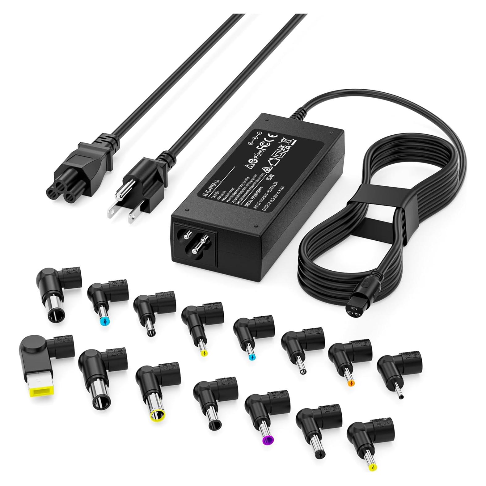 Cargador Universal RicChic 90W para Laptop HP Dell Asus Lenovo