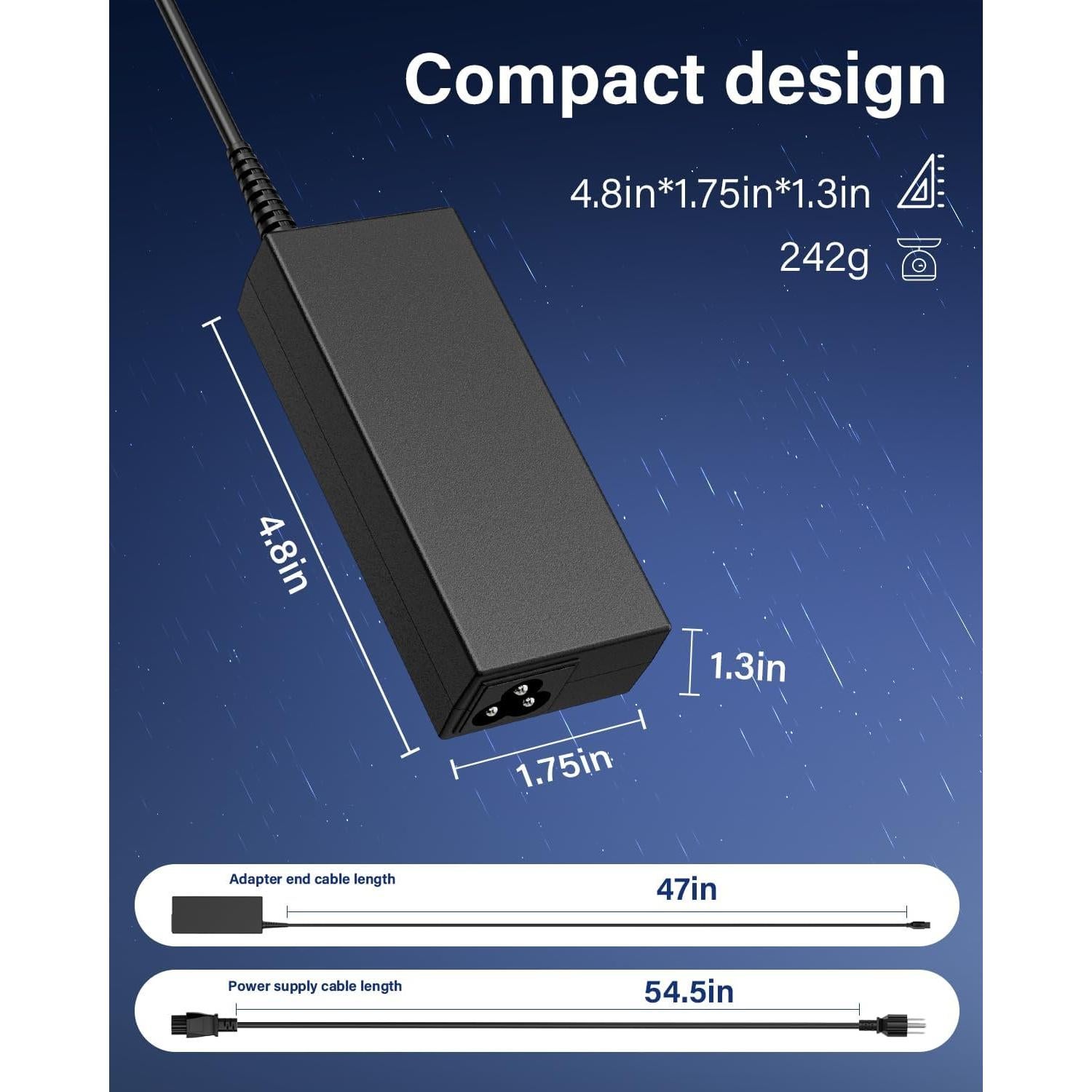 Cargador Universal RicChic 90W para Laptop HP Dell Asus Lenovo