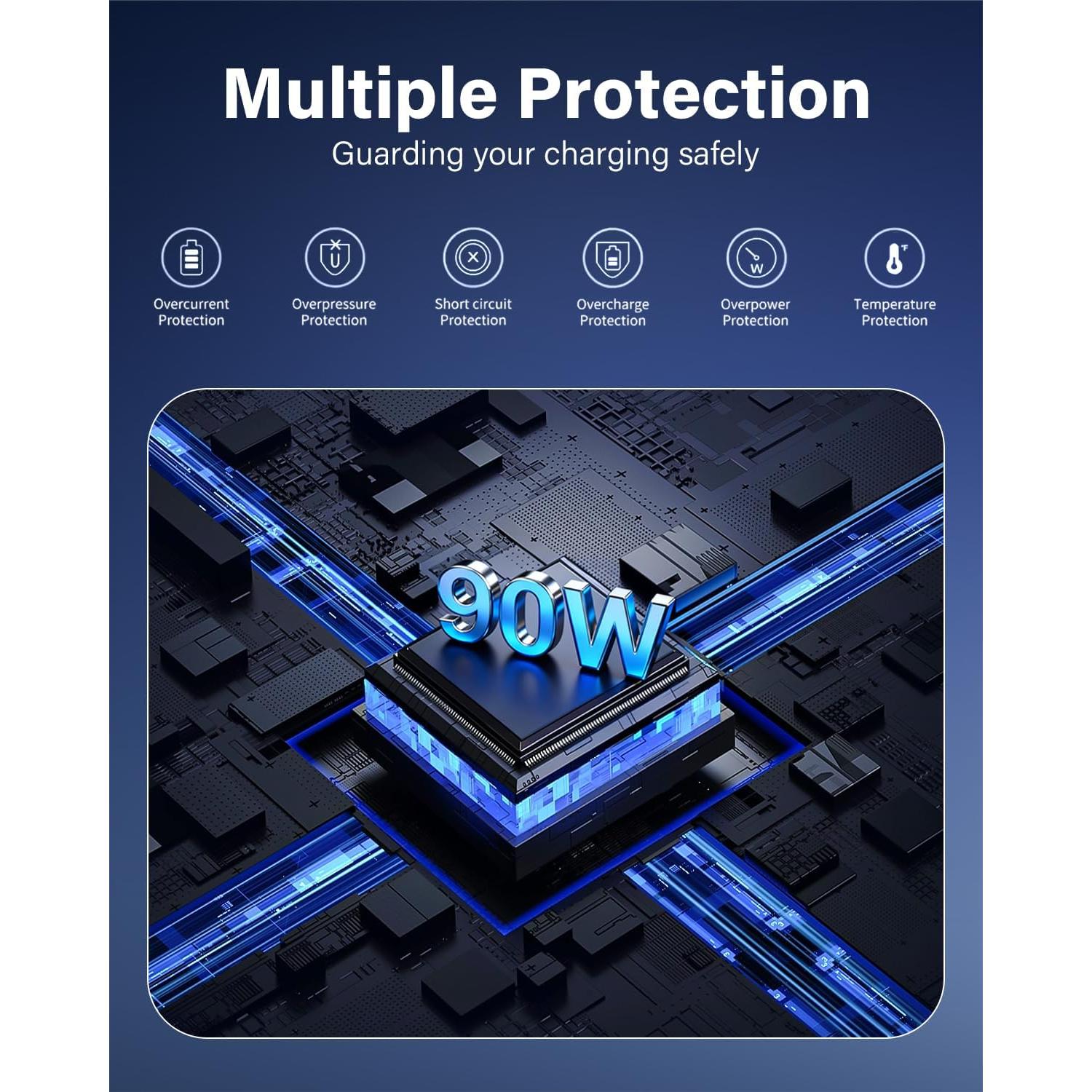 Cargador Universal RicChic 90W para Laptop HP Dell Asus Lenovo