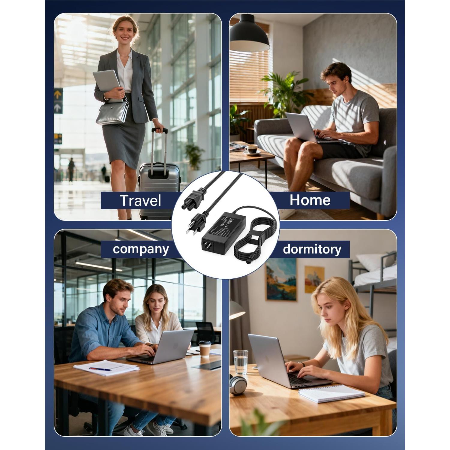 Cargador Universal RicChic 90W para Laptop HP Dell Asus Lenovo