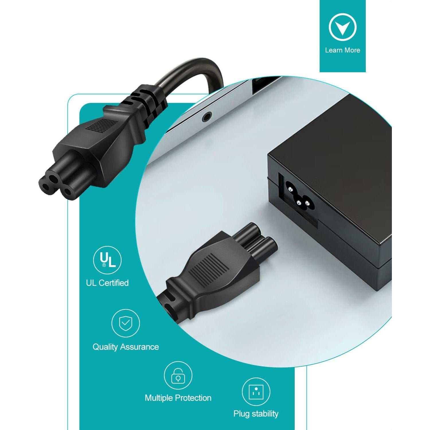 Cable de Alimentación 1.83m Narpendu para Laptop 3 Clavijas