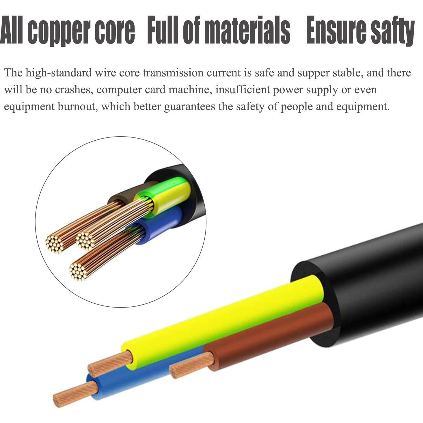 Cable de Alimentación Universal ROLADA 1.83m 3 Clavijas para Laptops