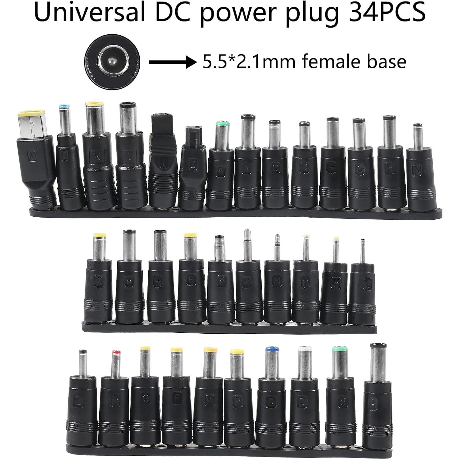 Kit de Conectores DC 34PCS Diitao 5.5mm x 2.1mm para Laptop