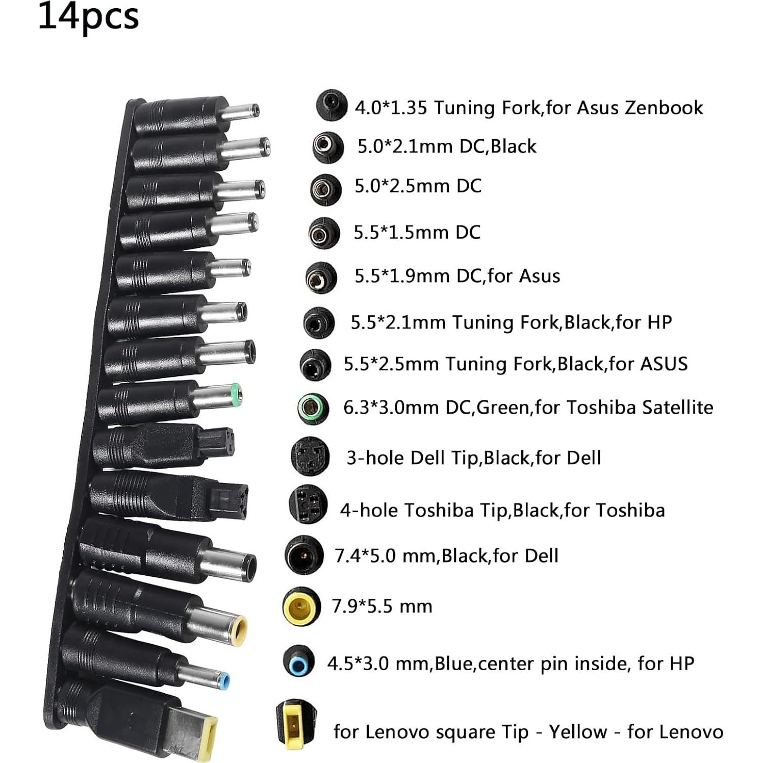 Kit de Conectores DC 34PCS Diitao 5.5mm x 2.1mm para Laptop