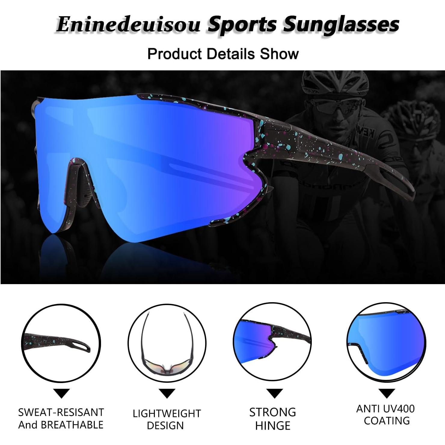 Gafas de sol deportivas TR90 Eninedeuisou UV400 para ciclismo