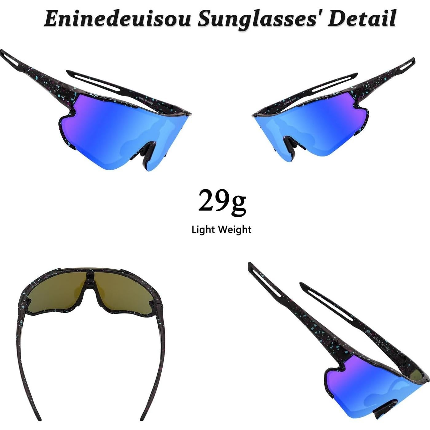 Gafas de sol deportivas TR90 Eninedeuisou UV400 para ciclismo