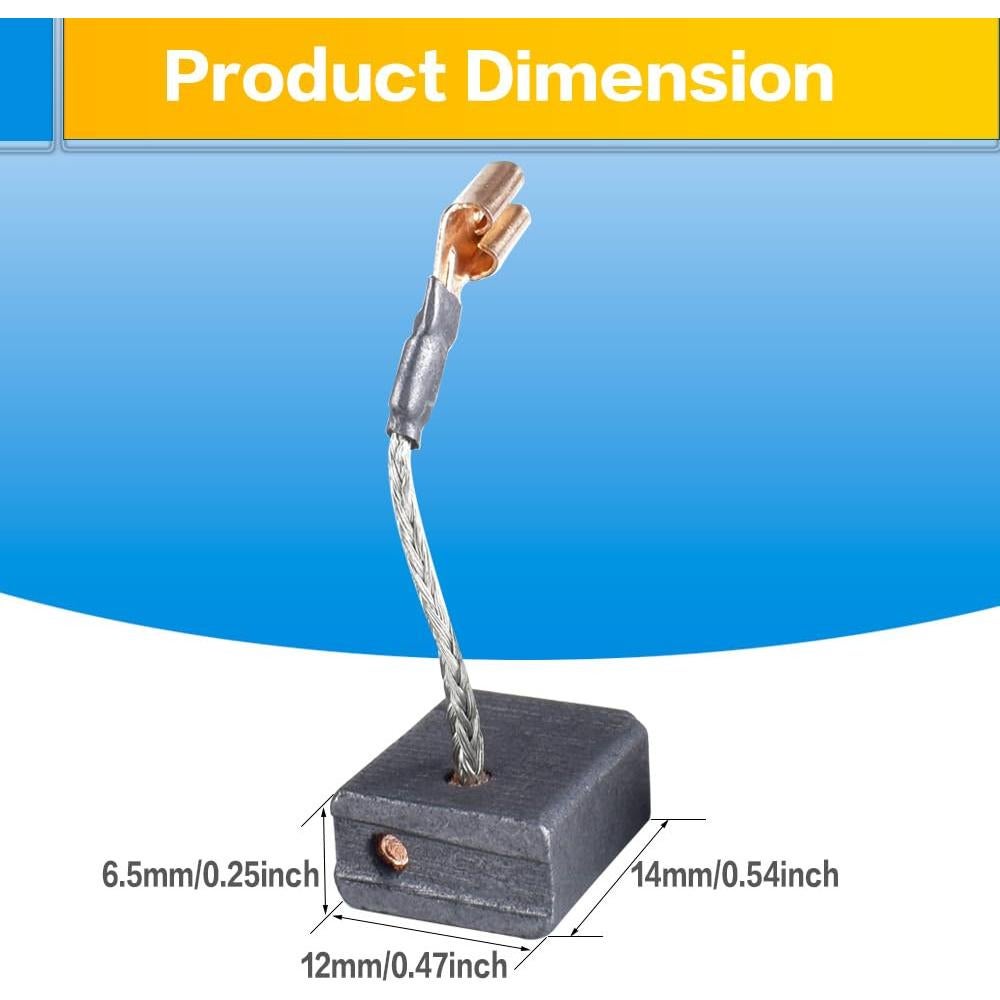 Escobillas de Carbón OURUI N257540 x 4 para Motor Eléctrico DeWalt