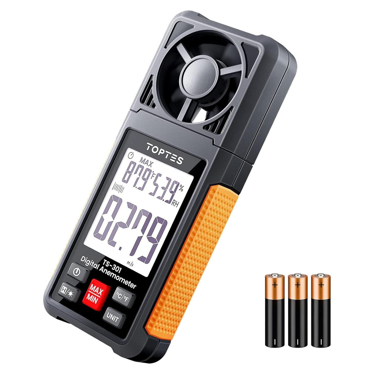 Anemómetro Digital TopTes TS-301 con Pantalla LCD 2.26"