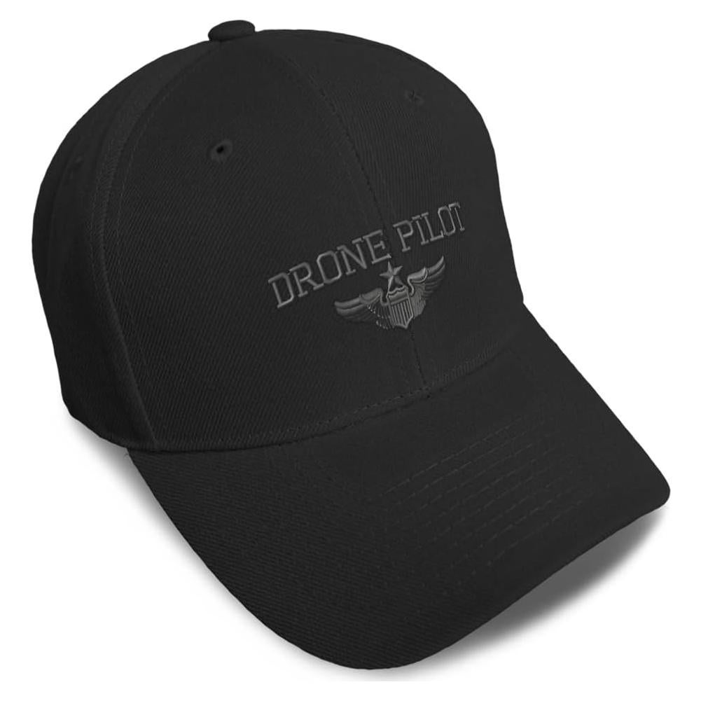 Gorra de béisbol bordada piloto de dron gris - Unisex