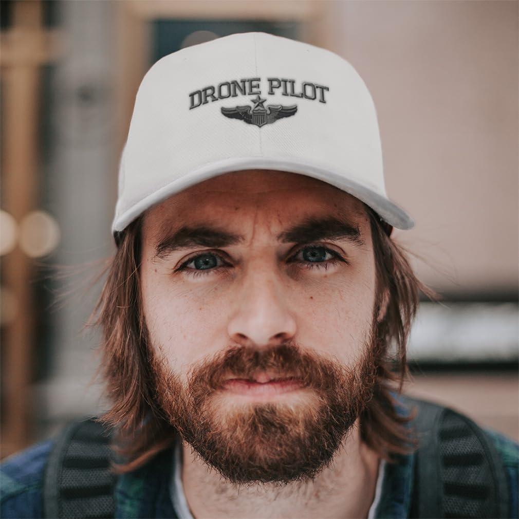 Gorra de béisbol bordada piloto de dron gris - Unisex