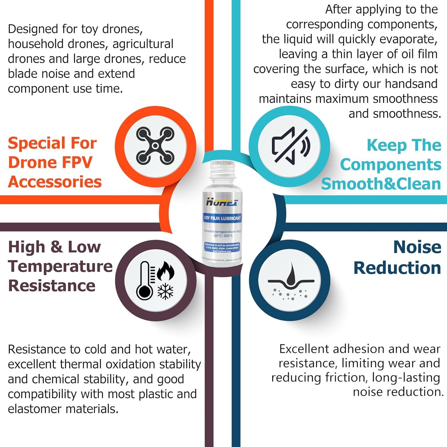Lubricante de Película Seca PFPE Horex 30ml para Drones