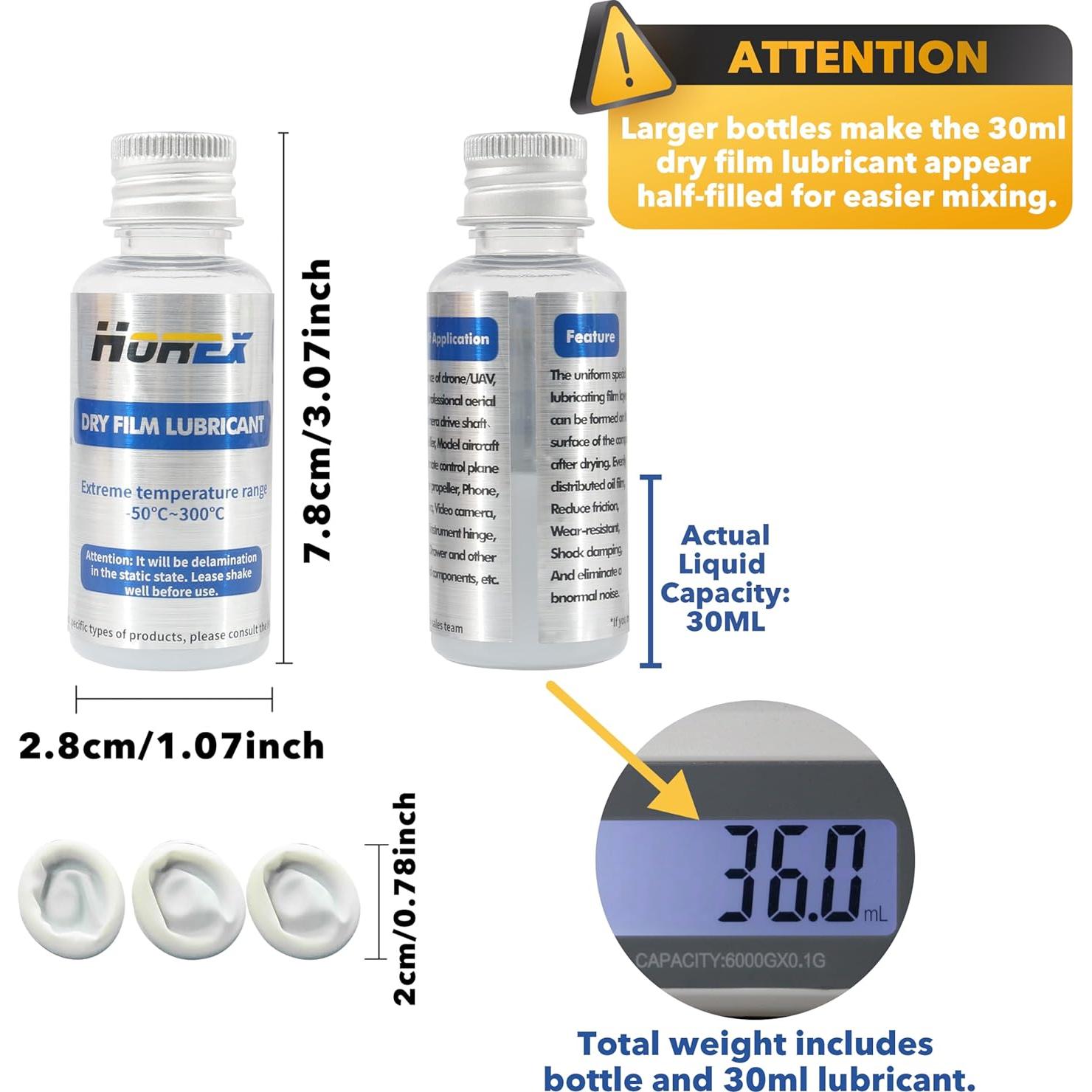 Lubricante de Película Seca PFPE Horex 30ml para Drones