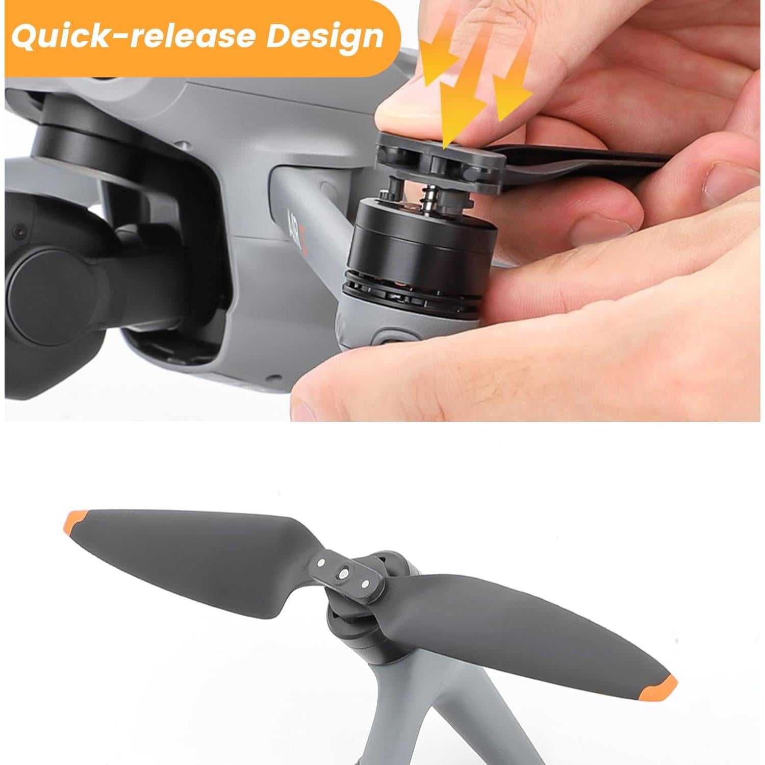 Hélices de Bajo Ruido BEHORSE 8747F para DJI Air 3/3S - 8 Piezas