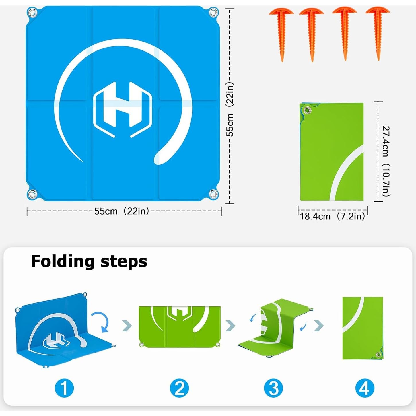 Plataforma de Aterrizaje Plegable STARTRC PHOTO 55x55cm Drones